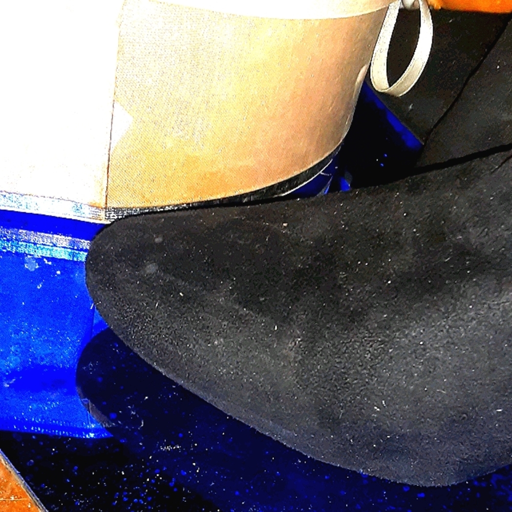 Black SUEDE leather thigh boot boots - Picture 6 of 6